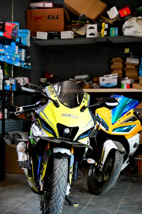 Line LED Mirror Visor Fit Universal For All Bikes