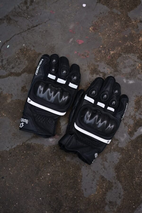 Carbon Shield All-Weather Riding Gloves (with Visor Wiper & Mobile Touch XL Size )