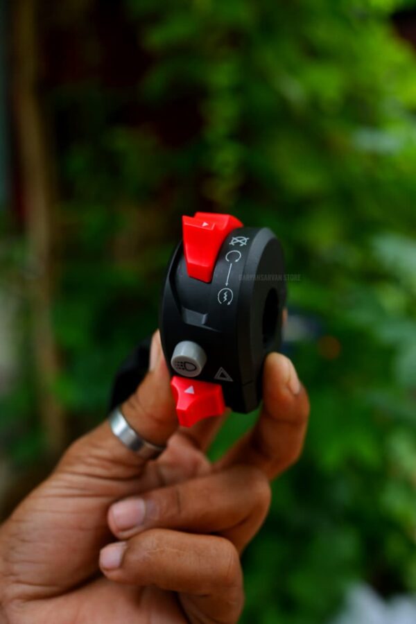 Motorcycle Handlebar Control Switch Assembly Universal Fit In All Bike (Engine On/Off, Headlight & Indicator Control)