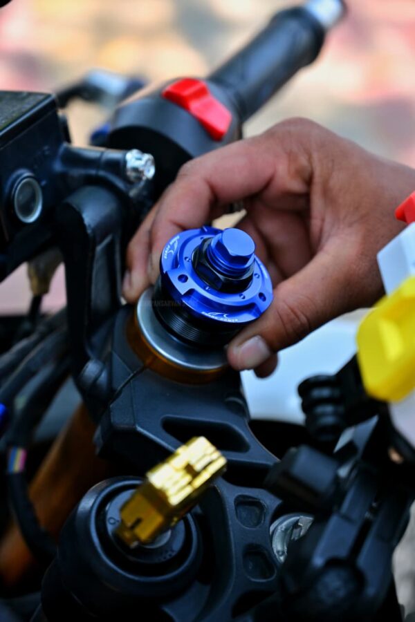 CNC Front Fork Top Cap Bolt Nut Covers Preload Adjuster